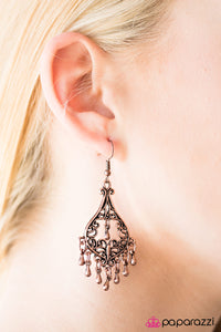 Paparazzi "Grand Genie" Copper Earrings Paparazzi Jewelry