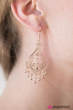 Paparazzi "Grand Genie - Rose Gold" earring Paparazzi Jewelry
