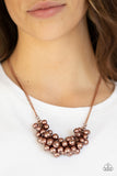 Paparazzi "Grandiose Glimmer" Copper Necklace & Earring Set Paparazzi Jewelry