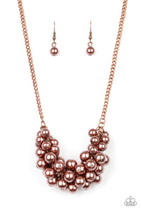 Paparazzi "Grandiose Glimmer" Copper Necklace & Earring Set Paparazzi Jewelry