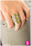 Paparazzi "Grand Slam - Green " ring Paparazzi Jewelry