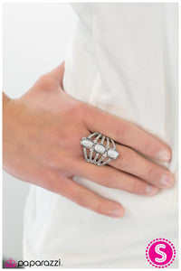 Paparazzi "Grand Slam - White" ring Paparazzi Jewelry