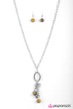 Paparazzi "Great Splendor" Yellow Necklace & Earring Set Paparazzi Jewelry