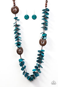 Paparazzi "Greetings From Tahiti" Blue Necklace & Earring Set Paparazzi Jewelry
