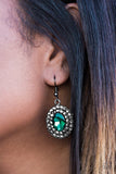 Paparazzi "Grit and Glitter" Green Earrings Paparazzi Jewelry