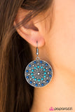 Paparazzi "Grow Free, Wild Flower" Blue Earrings Paparazzi Jewelry