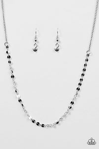 Paparazzi "Right On The SPOTLIGHT" Black Necklace & Earring Set Paparazzi Jewelry