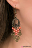 Paparazzi "Gypsy Jamboree" Orange Earrings Paparazzi Jewelry