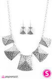 Paparazzi "Hail To The Chief-ette" Silver Necklace & Earring Set Paparazzi Jewelry