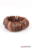 Paparazzi "Half The Fun - Brown" bracelet Paparazzi Jewelry