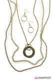 Paparazzi "Hallelujah - Brass" Necklace & Earring Set Paparazzi Jewelry