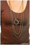 Paparazzi "Hallelujah - Brass" Necklace & Earring Set Paparazzi Jewelry