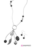 Paparazzi "Hanging By a Moment" Black Necklace & Earring Set Paparazzi Jewelry