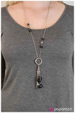 Paparazzi "Hanging By a Moment" Black Necklace & Earring Set Paparazzi Jewelry