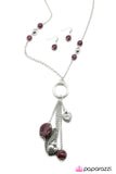 Paparazzi "Hanging By a Moment" Purple Necklace & Earring Set Paparazzi Jewelry