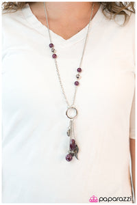 Paparazzi "Hanging By a Moment" Purple Necklace & Earring Set Paparazzi Jewelry