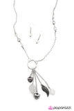 Paparazzi "Hanging By a Moment" White Necklace & Earring Set Paparazzi Jewelry