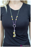 Paparazzi "Hanging By a Moment" Yellow Necklace & Earring Set Paparazzi Jewelry