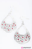 Paparazzi "Hanging Gardens" Red Earrings Paparazzi Jewelry