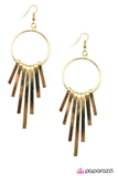 Paparazzi "Hanging Tough - Gold" earring Paparazzi Jewelry