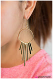 Paparazzi "Hanging Tough - Gold" earring Paparazzi Jewelry