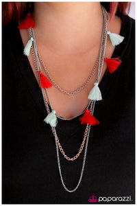 Paparazzi "Hang On To Your Tassels!" Multi Necklace & Earring Set Paparazzi Jewelry