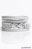 Paparazzi "Happily FOREVER After" Silver Wrap Bracelet Paparazzi Jewelry