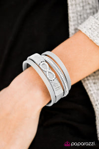 Paparazzi "Happily FOREVER After" Silver Wrap Bracelet Paparazzi Jewelry