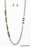 Paparazzi "Happy As The Day Is Long - Brass" necklace Paparazzi Jewelry