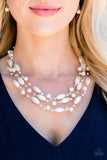 Paparazzi "Happy Is The Bride" White Necklace & Earring Set Paparazzi Jewelry