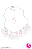 Paparazzi "Happy Tears - Pink" Necklace & Earring Set Paparazzi Jewelry