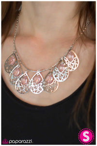 Paparazzi "Happy Tears - Pink" Necklace & Earring Set Paparazzi Jewelry