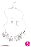 Paparazzi "Happy Tears - Silver" Necklace & Earring Set Paparazzi Jewelry