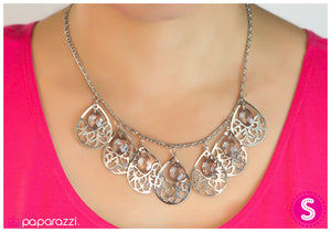 Paparazzi "Happy Tears - Silver" Necklace & Earring Set Paparazzi Jewelry