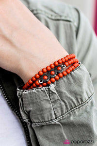 Paparazzi "Happy Trails" Orange Bracelet Paparazzi Jewelry