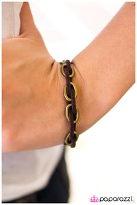 Paparazzi "Hard To PerSUEDE - Brass" bracelet Paparazzi Jewelry