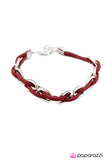 Paparazzi "Hard To PerSUEDE - Red" bracelet Paparazzi Jewelry