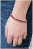 Paparazzi "Hard To PerSUEDE - Red" bracelet Paparazzi Jewelry