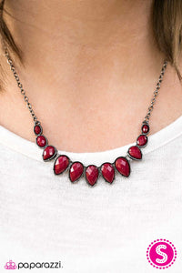 Paparazzi "Harlem Heirloom" Red Necklace & Earring Set Paparazzi Jewelry