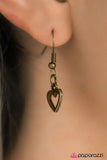 Paparazzi "Harmonious Heart " Brass Necklace & Earring Set Paparazzi Jewelry