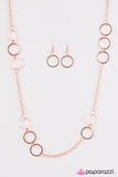 Paparazzi "Has A Ring To It" Copper Necklace & Earring Set Paparazzi Jewelry