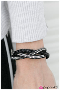 Paparazzi "Haters Gonna Hate" Black Wrap Bracelet Paparazzi Jewelry