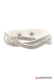 Paparazzi "Haters Gonna Hate" White Wrap Bracelet Paparazzi Jewelry