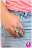 Paparazzi "Haute and Heated" White Ring Paparazzi Jewelry