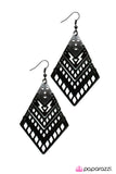 Paparazzi "Haute Hardware" Black Earrings Paparazzi Jewelry