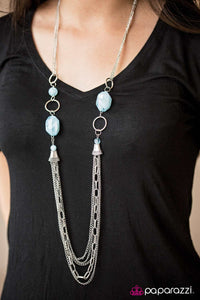 Paparazzi "Have An ICE Day" Blue Necklace & Earring Set Paparazzi Jewelry