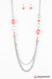 Paparazzi "Have An ICE Day" Orange Necklace & Earring Set Paparazzi Jewelry