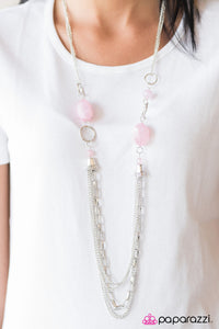 Paparazzi "Have An ICE Day" Pink Necklace & Earring Set Paparazzi Jewelry