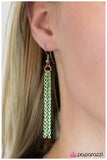 Paparazzi "Head Over Heels" Green Necklace & Earring Set Paparazzi Jewelry