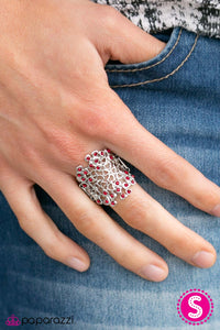 Paparazzi "Heart Happenstance" Red Ring Paparazzi Jewelry